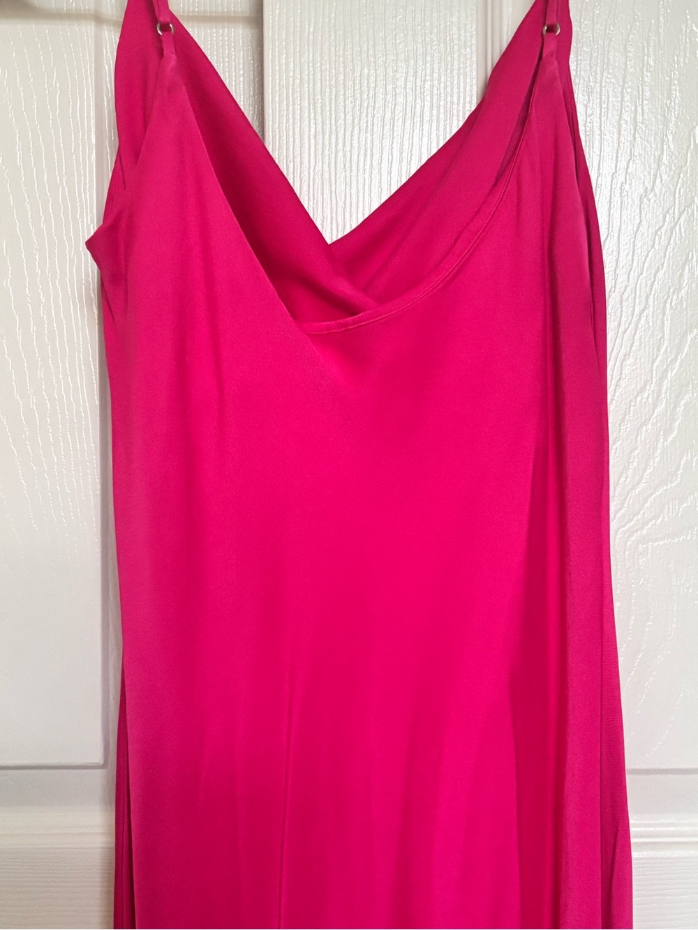 Aritzia Fuchsia Slip Midi Dress with Cowl Neck - Picture 4 of 7